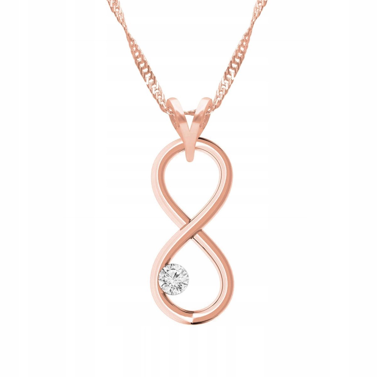 Naszyjnik Pozłacany ze Znakiem Nieskończoności Forever Infinity SREBRO 925