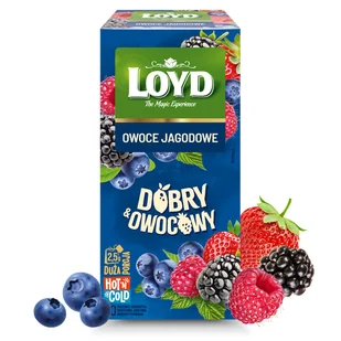 Ekspresowa Herbata Owocowa Loyd Owoce Jagodowe 50g Dobry&Owocowe - Herbata - miniaturka - grafika 1