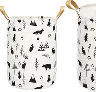 Pojemniki na zabawki - Springos Kosz do przechowywania zabawek i ubrań 43 L pojemnik z uchwytami kremowy UNIWERSALNY - miniaturka - grafika 1