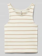 Koszulki dla chłopców - Top na cienkich ramiączkach ze wzorem w paski - miniaturka - grafika 1