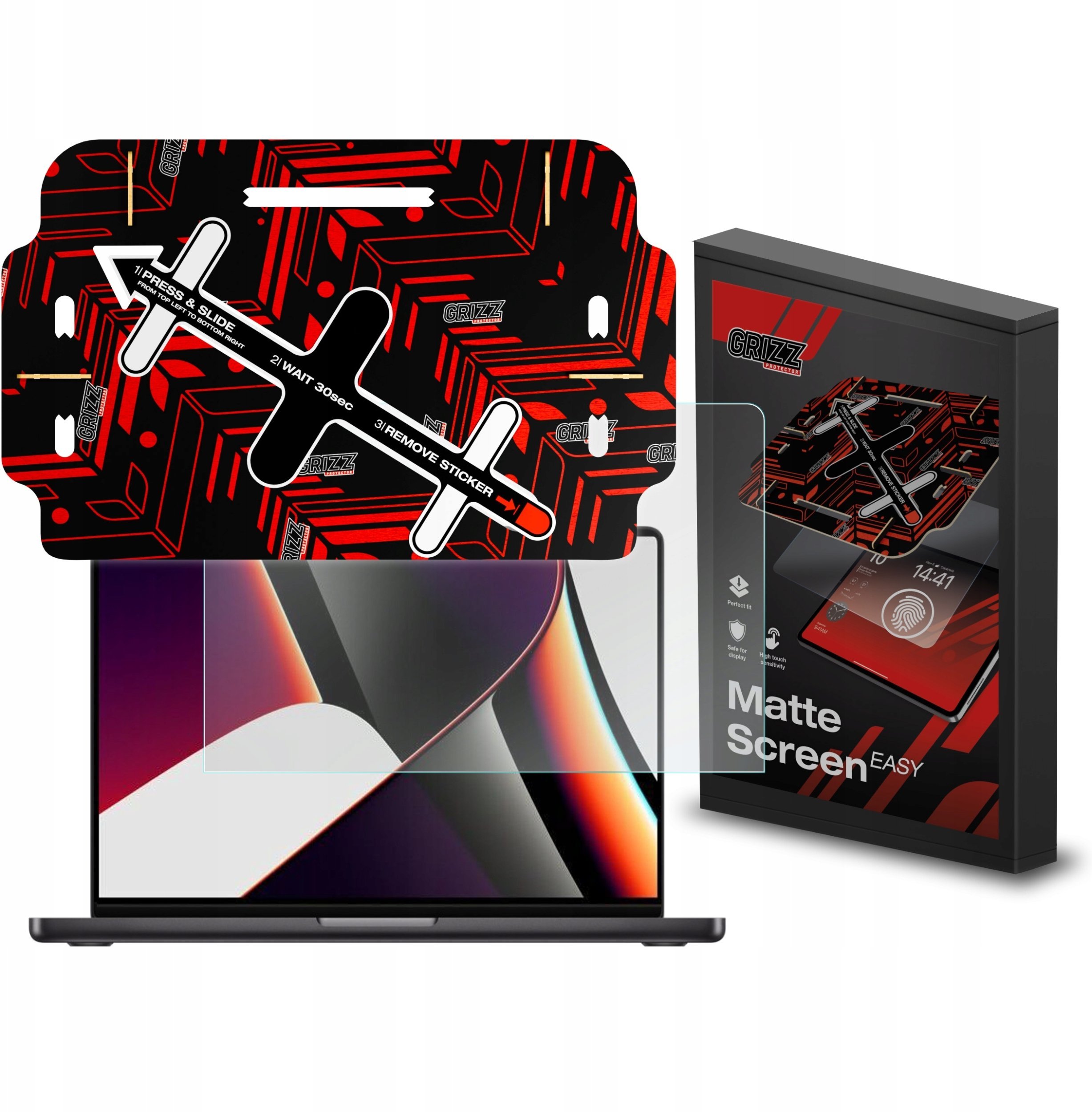 Filtr GrizzGlass Folia matowa GrizzGlass MatteScreen Easy do Apple MacBook Pro 14