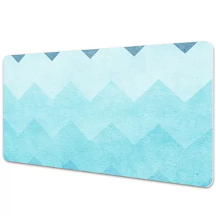 Podkładka na biurko Niebieskie zygzaki 90x45 cm - Podkładki na biurko - miniaturka - grafika 1