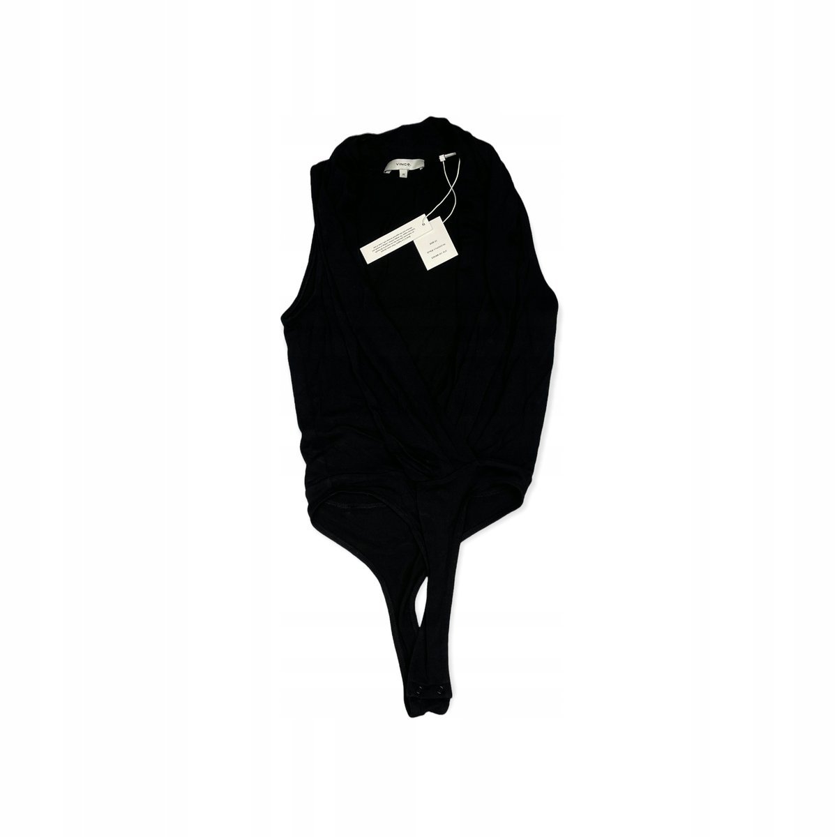 Czarne body damskie ramiączka VINCE XS