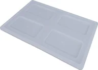 Pojemniki przemysłowe - Artech Pokrywa do pojemnika magazynowego typu 60 x 40 cm, PP biały - miniaturka - grafika 1