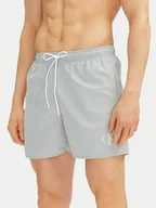 Kąpielówki męskie - Calvin Klein Swimwear Szorty kąpielowe KM0KM01101 Niebieski Regular Fit - miniaturka - grafika 1
