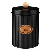 Pojemniki kuchenne - Pojemnik metalowy SIMO TEA czarny - miniaturka - grafika 1