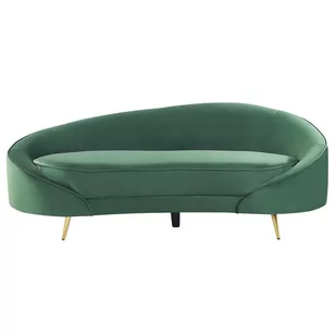 Sofa welurowa zielona SAVAR - Sofy i kanapy - miniaturka - grafika 1