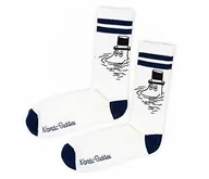 Skarpetki męskie - Moominpappa Retro męskie skarpety Moomin Socks skarpety męskie, biały, granatowy, 40-45 EU - miniaturka - grafika 1