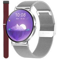 Smartwatch - Zegarek Smartwatch Damski Enter SAT06.111.1411.255-SET srebrny - miniaturka - grafika 1