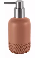 Mydelniczki i dozowniki mydła - Kleine Wolke Dozownik do mydła Herringbone Terra Brown - miniaturka - grafika 1