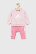 Komplety dla niemowląt - adidas dres niemowlęcy I BOS LOGO kolor różowy - miniaturka - grafika 1