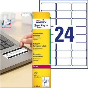 Avery Zweckform Zweckform NoPeel A4 63,5 x 33,9 mm (L6146-20) - Etykiety do drukarek - miniaturka - grafika 2