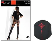 Rajstopy Jak Pończochy Bielizna Damska Adrian Nero Red 2