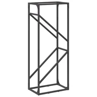 Wózki magazynowe - vidaXL Stojak na drewno opałowe, czarny, 40x25x100 cm - miniaturka - grafika 1