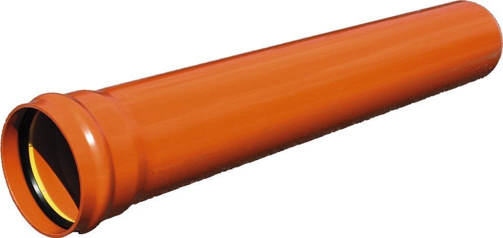 Wavin Wavin 200 x 3000 mm PVC-kloakrør m/muffe, klasse S SN8, EN 13476