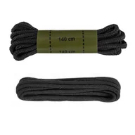 Akcesoria obuwnicze - Mil-Tec Sznurówki 140cm Poliestrowe Czarne - miniaturka - grafika 1