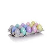 Świece - Świeca ozdobna jajko pastel 4,5 x 6 cm mix - miniaturka - grafika 1