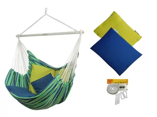 Fotel Hamakowy Z Poduszkami I Zestawem Montażowym, Zielony Bench De Luxe+Hp-113 + Hp-303+F3 - Hamaki - miniaturka - grafika 1