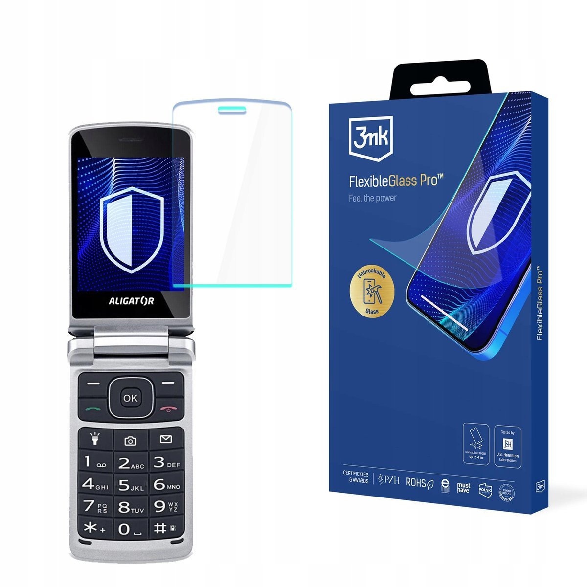 Szkło hybrydowe na ekran do Aligator V710 Senior 3mk FlexibleGlass Pro