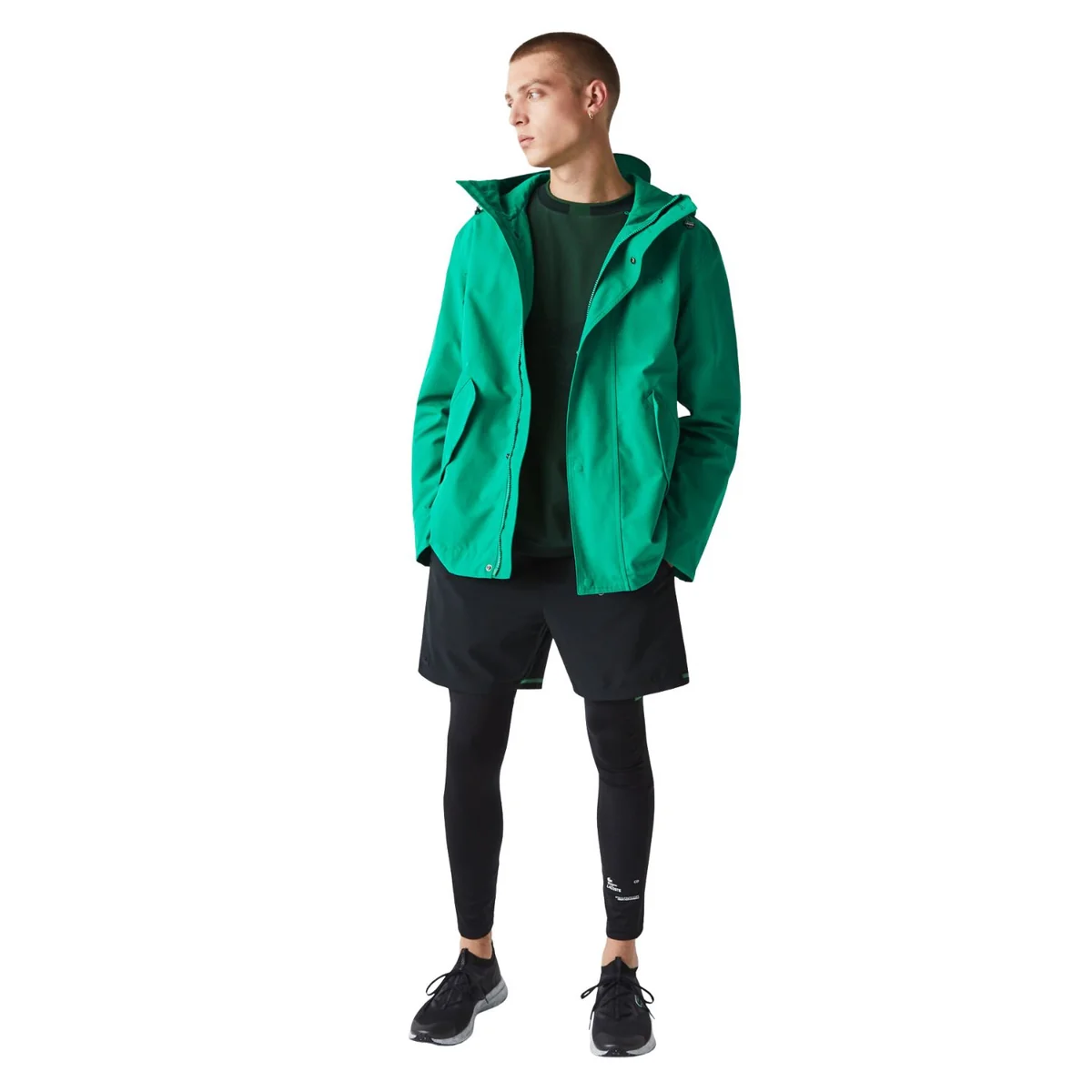 Legginsy męskie Lacoste sportowe treningowe getry czarne r. XXL