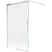 Parawany nawannowe - Mexen Rox parawan nawannowy 2-skrzydłowy rozsuwany 140 x 150 cm, transparent, chrom - 8C9-140-003-01-00 - miniaturka - grafika 1