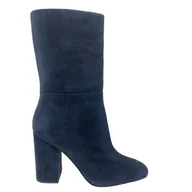 Botki damskie - Buty botki damskie Calvin Klein LORAH niebieskie zamszowe rozmiar 41 - miniaturka - grafika 1
