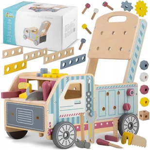 Drewniany Pchacz Warsztat Narzędzia Śrubki Tablica Kredowa Jakość - Chodziki - miniaturka - grafika 1