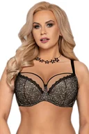 Biustonosze - Biustonosz półusztywniany Vena VB-323 beż czarny - miniaturka - grafika 1