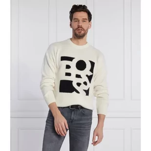 BOSS Wełniany sweter Loskar | Regular Fit | z dodatkiem kaszmiru - Swetry męskie - miniaturka - grafika 1