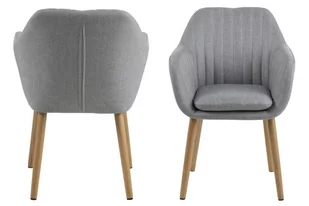 D2.Design Krzesło Emilia Light Grey 112638 - Krzesła - miniaturka - grafika 2