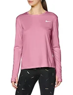 Koszulki i topy damskie - Nike Damski W NK MILER TOP LS T-shirt z długim rękawem, magiczny flaming / (odblaskowe srebro), XL - miniaturka - grafika 1