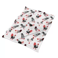 Koce - Ozdobny kocyk na kanapę Geometria koguty dekoracja, Fabricsy - miniaturka - grafika 1