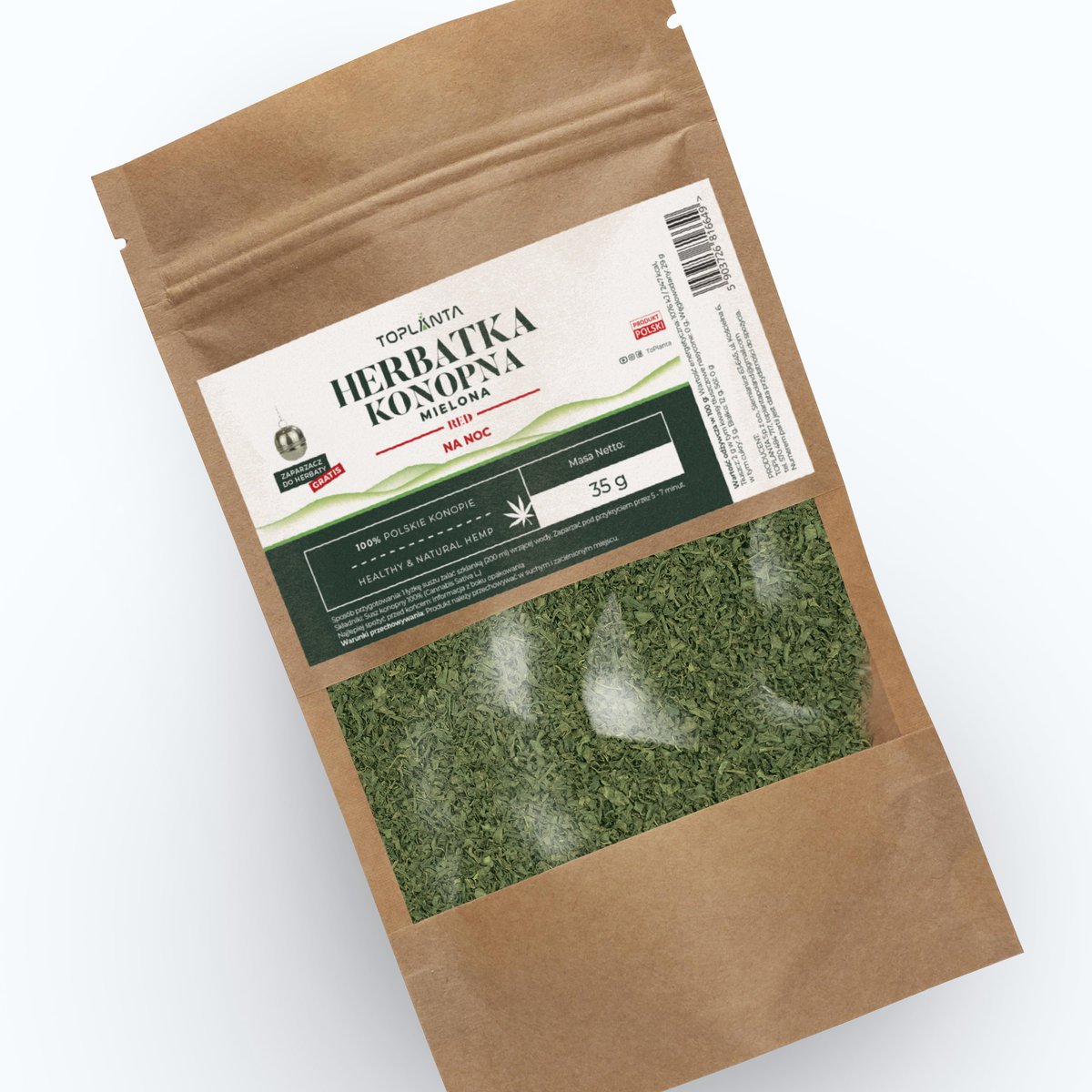 1 kg herbata w opakowaniu zbiorczym CBD MIELONA