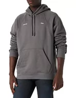 Bluzy męskie - G-STAR RAW Męska bluza z kapturem Raglan Loose Sweater Hooded Sweatshirt, szara (Granite C988-1468), XL - miniaturka - grafika 1