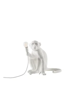 Seletti Lampa Monkey biała stołowa siedząca (14882) - Lampy stojące - miniaturka - grafika 2