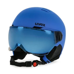 Kask narciarski Uvex Rocket Jr Visor 56/6/263/20 Niebieski - Kaski narciarskie - miniaturka - grafika 1