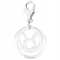 Bransoletki - Zawieszka Srebrna ze Znakiem Zodiaku dla Byka Znak Zodiaku Byk SREBRO 925 - miniaturka - grafika 1
