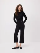 Spodnie damskie - Reserved - Spodnie z bawełną - czarny - miniaturka - grafika 1