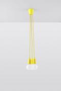 Lampy sufitowe - Sollux Lighting Lampa wisząca DIEGO 3 żółta SL.0579 - miniaturka - grafika 1