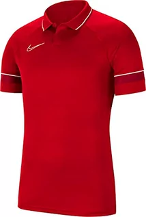 Koszulki męskie - Nike Męska koszulka polo Academy 21 czerwony University Red/White/Gym Red/White M - grafika 1