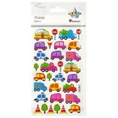 Zabawki kreatywne - Naklejki wypukłe pojazdy znaki drogowe 31szt Nowa - miniaturka - grafika 1