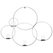 Świeczniki - Świecznik ścienny metalowy 80 cm czarny BURU - miniaturka - grafika 1