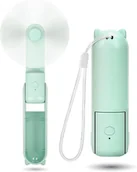 Wentylatory - Mały, cichy wentylator, ładowanie 3-biegowe, przenośny wentylator USB, odpowiedni do akumulatorów podróżnych (zielony) - miniaturka - grafika 1