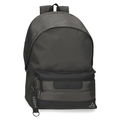 Adept Dmas Plecak na laptopa z podwójną komorą na laptopa 15,6 cala szary 31 x 44 x 15 cm poliester 20,46 l, Szary, Talla única, dwukomorowy plecak na laptopa