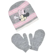 Czapki i chusty sportowe męskie - Komplet czapka rękawiczki Disney Myszka Minnie zimowa jesienna dla dziewczynki - miniaturka - grafika 1