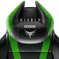 Gadżety dla graczy - Poduszka zagłówek Diablo X-Horn ze spersonalizowanym haftem, czarno-zielona - miniaturka - grafika 1