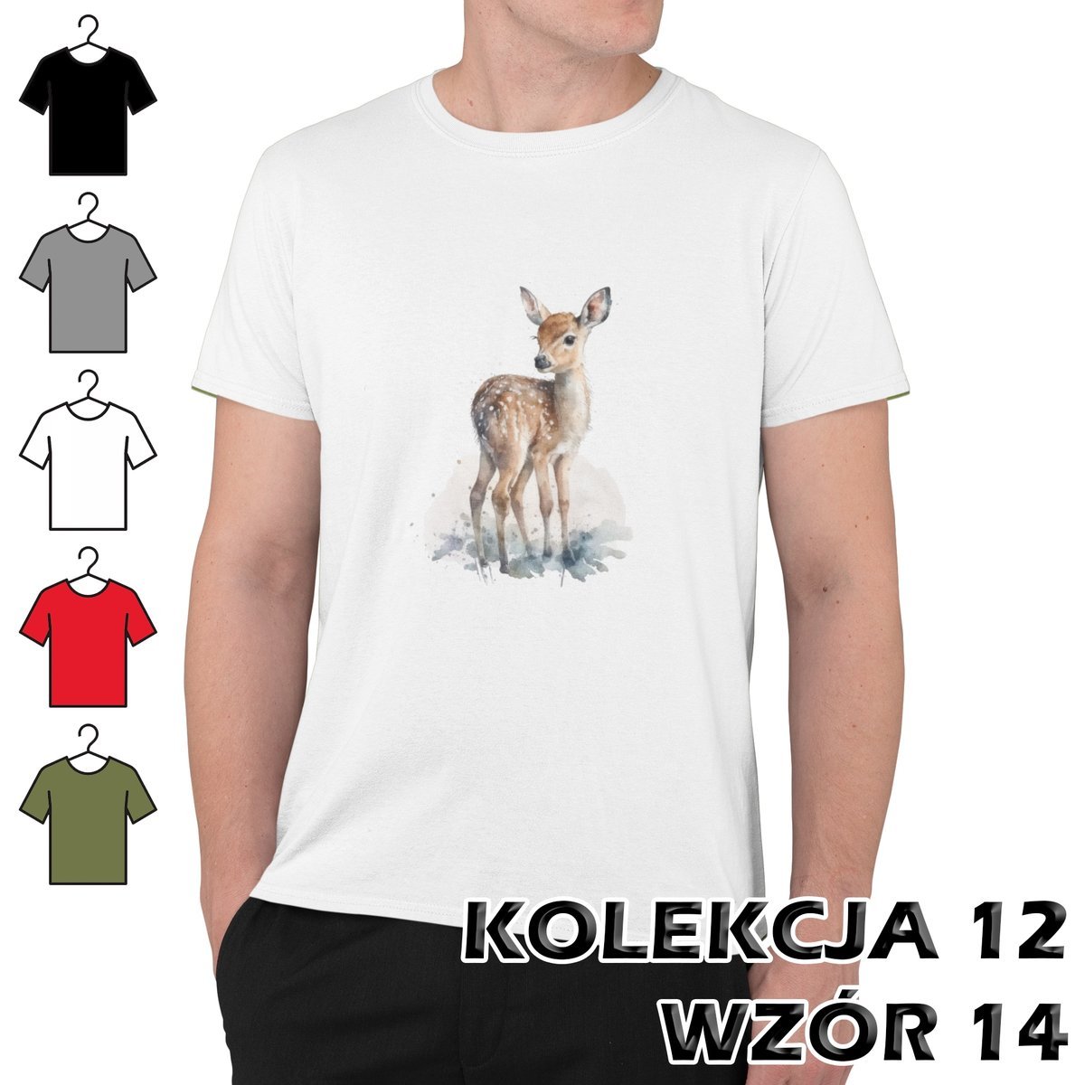 T-SHIRT KOSZULKA MĘSKA ZWIERZAKI SARENKA LISEK WIEWIÓRKA BORSUK 3XL