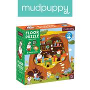 Puzzle - Mudpuppy Puzzle podłogowe Leśna szkoła z unikalnymi kształtami 25 elementów 2+ - miniaturka - grafika 1