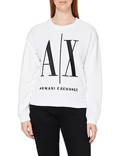 Armani Exchange Damska bluza Icon Project Sweat, biały (Optic White 1000), S - Bluzy damskie - miniaturka - grafika 1
