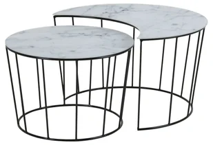 D2 Zestaw stolików Sunmoon marmur Zestaw stolików Sunmoon marmur - Ławy i stoliki kawowe - miniaturka - grafika 1